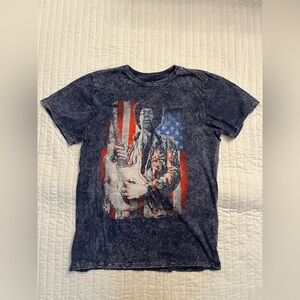 Jimi Hendrix Patriotic T-Shirt Stone-Washed Jeans Karl Ferris Collection